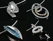 Colliers Weissgold